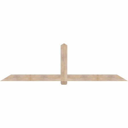 Ekena Millwork Eugene Smooth Timber Gable Bracket, Douglas Fir, 108"W x 31 1/2"H x 1 1/2"D x 5 1/2"F, 7/12 Pitch GBW108X31X0206EUG00SDF